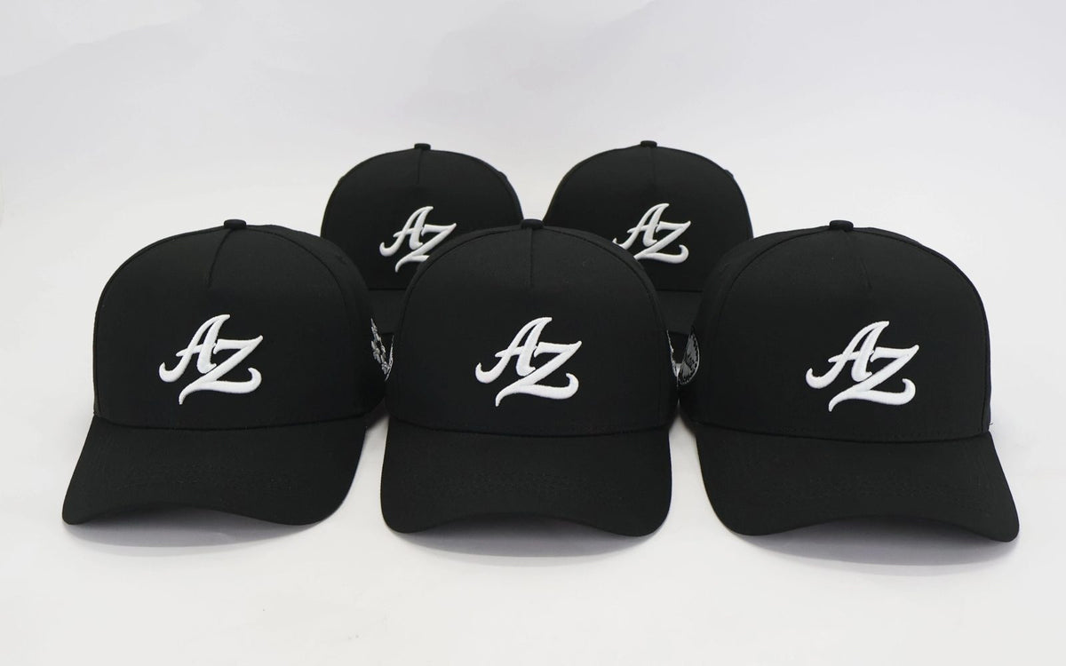 Five Signature AZ Caps in black